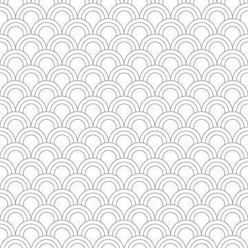 seamless pattern Moroccan style fish scale background or Japanese wave pattern 