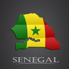 Map of senegal. vector illustration