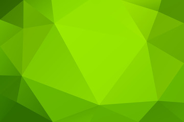 Green abstract triangular background