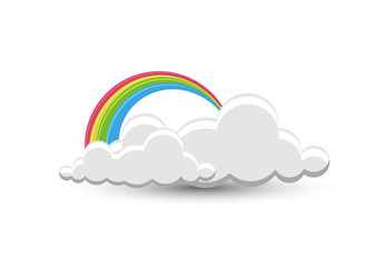 Cartoon Rainbow Clouds