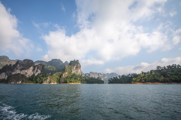 View of Khao Sok national park. ratchaprapa dam