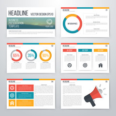 Infographics presentation template flat design