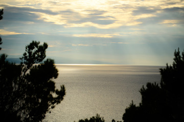 Fototapeta na wymiar Spectacular sky over sea