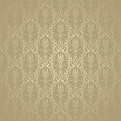 Seamless background of gold color in the style of baroque