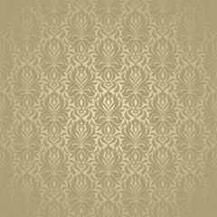 Seamless background of gold color in the style of baroque