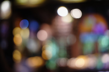 Abstract bokeh light indoor cafe