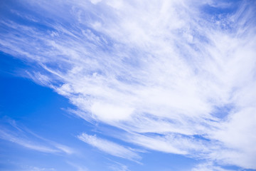 Naklejka na ściany i meble Blue sky background with cloud (cirrus)