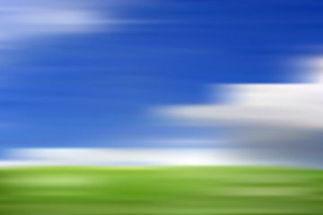 Obraz na płótnie Canvas Landscape sky, meadow, field blur