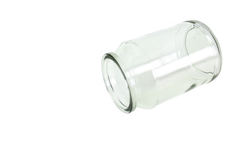 Glass bottle isolated on white background.