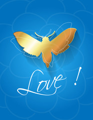 Golden Butterfly Template Vector