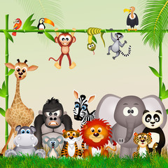Obraz premium dzikie zwierzęta w dżungli