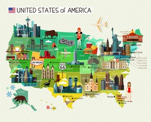USA Travel Map.