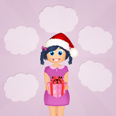 wishes of the girl at Christmas