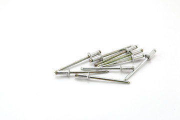Rivets on white background