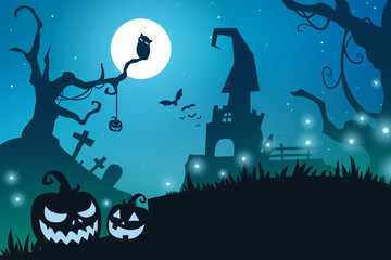 Orange halloween background