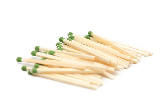 Match Sticks isolated on a White Background