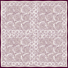 Openwork cream-coloured serviette isolated on dark background