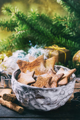 Shortbread star shape sugar cookies