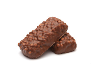 Candy Bars Isolated on a White Background