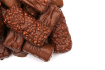 Candy Bars Isolated on a White Background