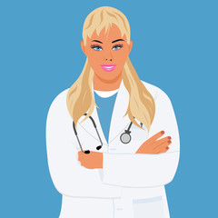 Physician, doctor, nurse, vector illustration