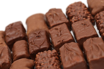 Candy Bars Isolated on a White Background