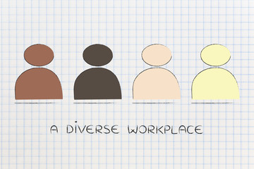 diversity in the workplace: multi ethnic team illustration