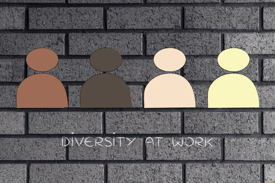 diversity in the workplace: multi ethnic team illustration