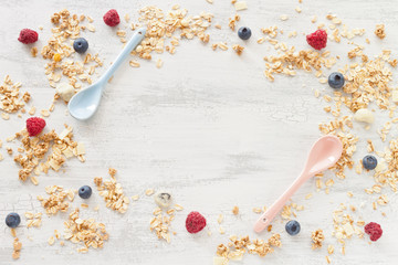 Müsli und Beeren fürs Frühstück