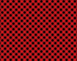 Tischdeckenmuster diagonal schwarz rot