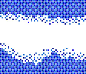 Pixel Mosaik blau