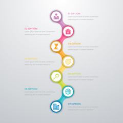 infographics timeline seven options