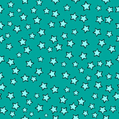  blue stars vector seamless pattern
