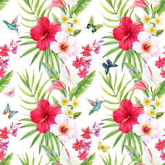 Tropical watercolor pattern