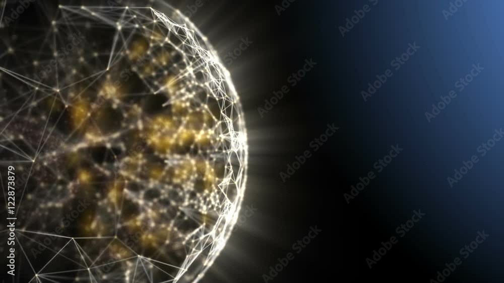 Poster plexus sphere: fantasy abstract technology and engineering background
