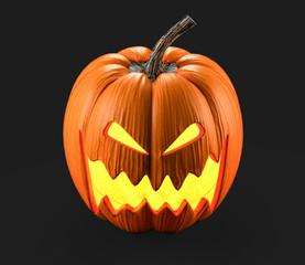 Halloween pumpkin 3d rendering