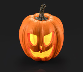 Halloween pumpkin 3d rendering