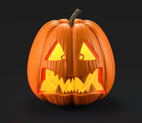 Halloween pumpkin 3d rendering