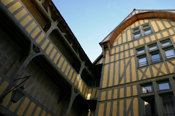 Old courtyard in Troyes