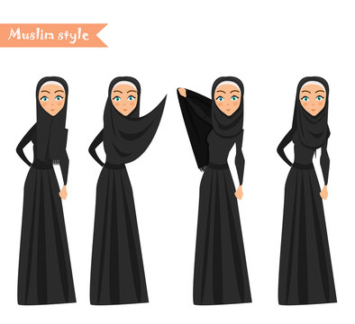 Muslim woman wears hijab
