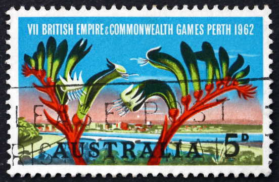 Postage stamp Australia 1994 Perth and Kangaroo Paw
