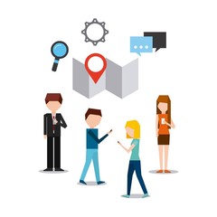 social media marketing business vector illustration design