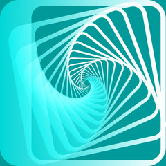 Blue white spiral geometric background pattern