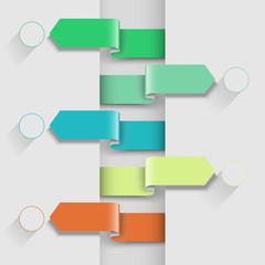 Obraz premium Paper tape infographics time line