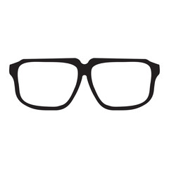 Hipster Glasses Icon. Unisex glasses black. Vector illustration