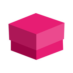 Fototapeta premium cardboard gift box pink vector illustration