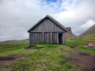 Fototapeta na wymiar Viking village abandoned in southern Iceland