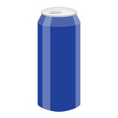 blue soda beer can vector illustration