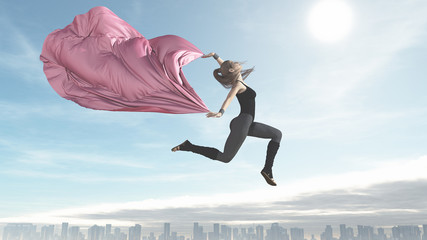 The young ballerina flying over a city © Orlando Florin Rosu