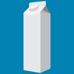 milkbox white vector illustration